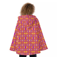 Load image into Gallery viewer, All-Over Print Women&#39;s Hooded Flared Coat
