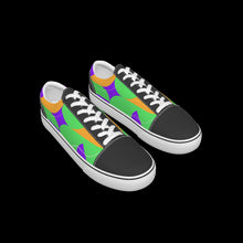 Load image into Gallery viewer, All-Over Print Kid&#39;s Leather stitching canvas shoes
