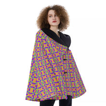 Load image into Gallery viewer, All-Over Print Women&#39;s Hooded Flared Coat
