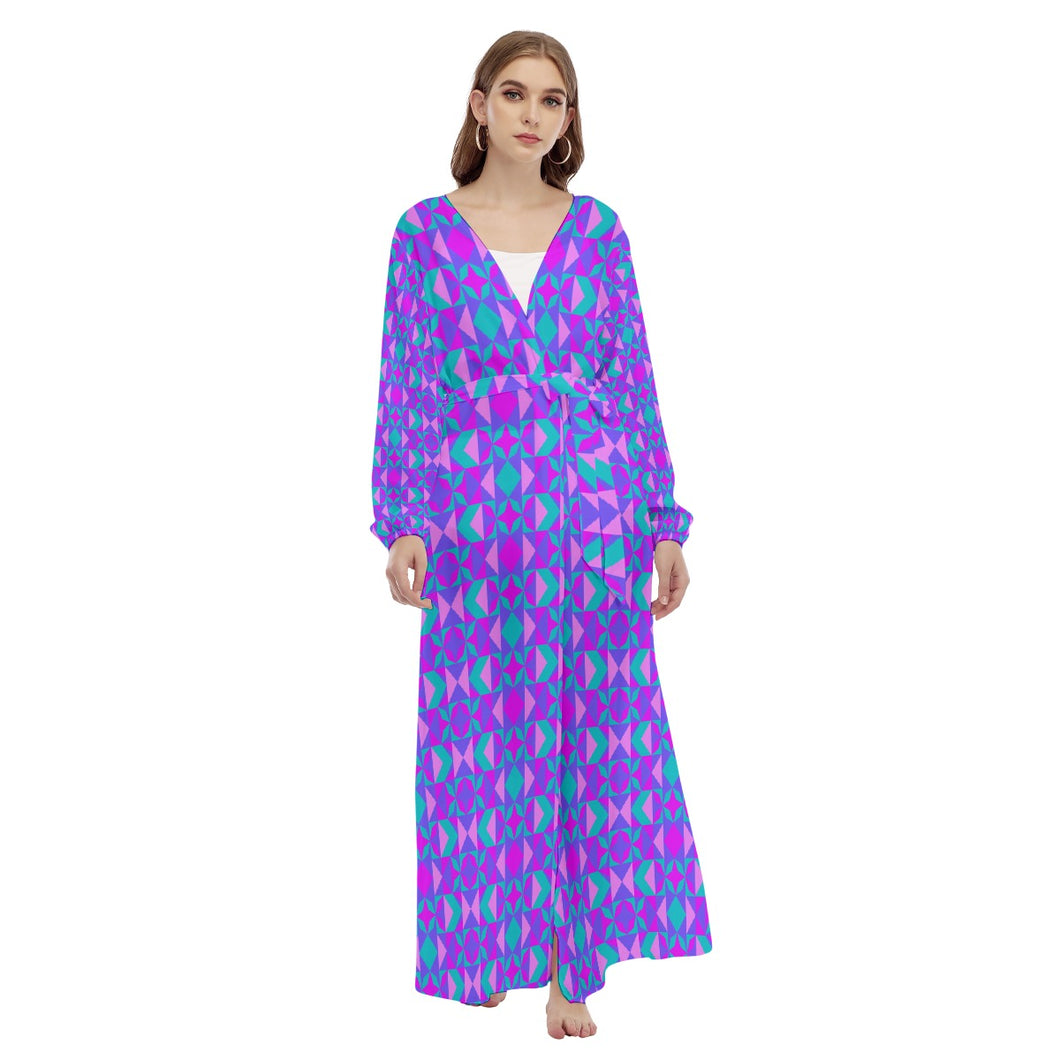 All-Over Print Women's Beach Long Coat