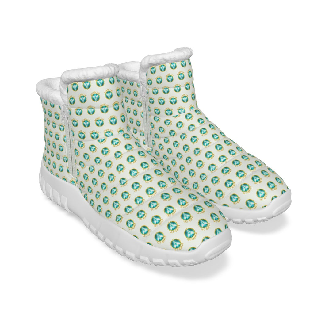 All-Over Print Women's Zip-up Snow Boots