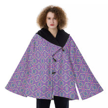Load image into Gallery viewer, All-Over Print Women&#39;s Hooded Flared Coat
