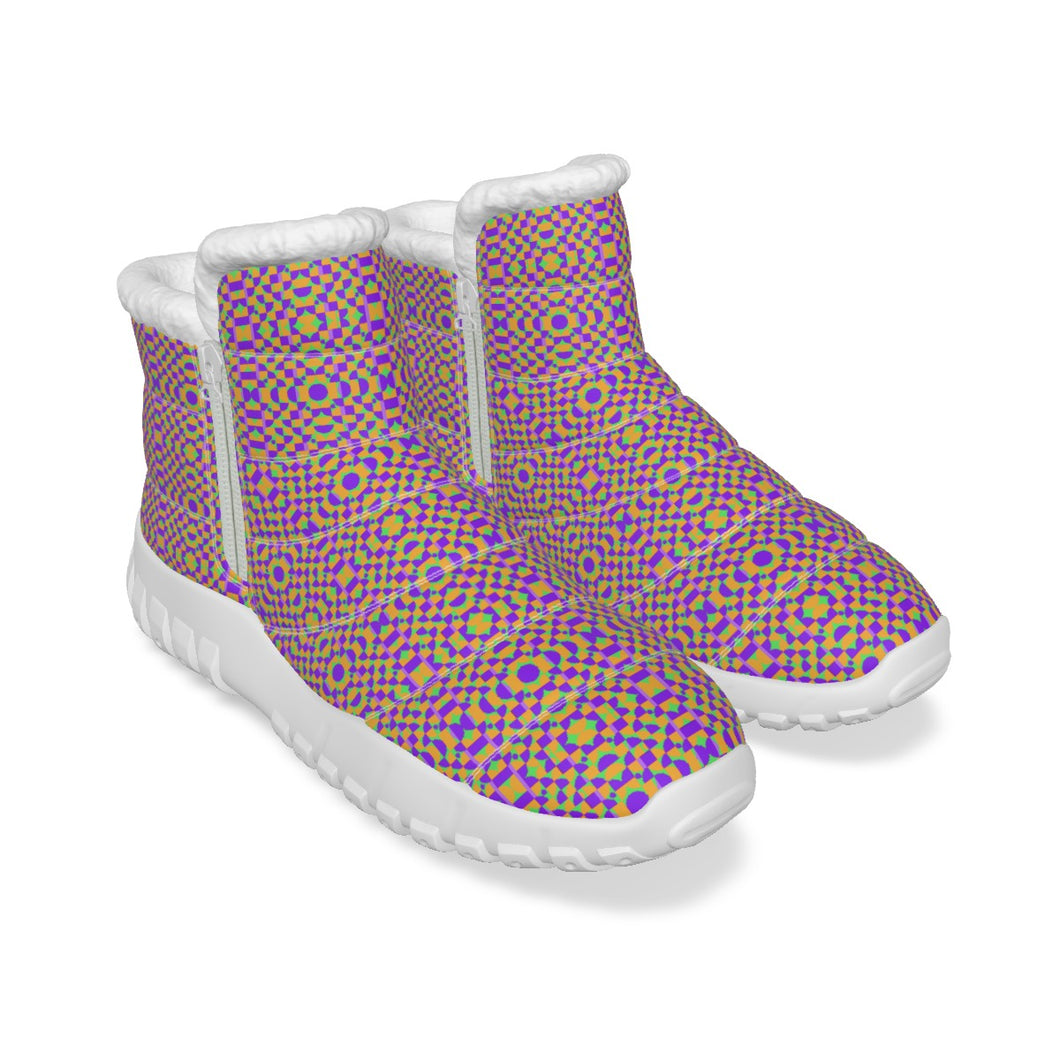 All-Over Print Women's Zip-up Snow Boots