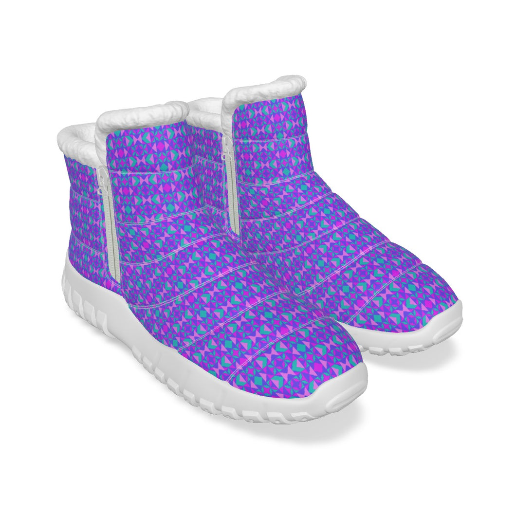 All-Over Print Women's Zip-up Snow Boots