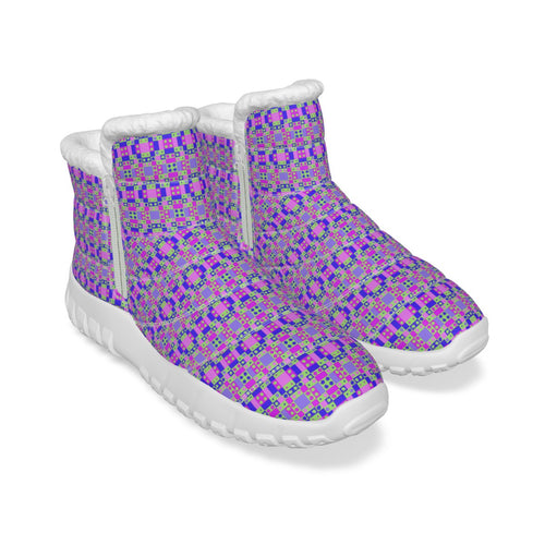 All-Over Print Women's Zip-up Snow Boots