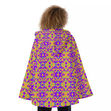 Load image into Gallery viewer, All-Over Print Women&#39;s Hooded Flared Coat
