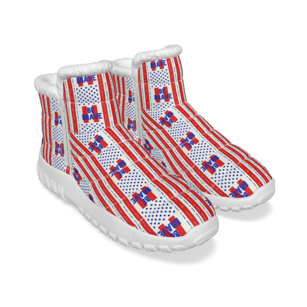 All-Over Print Women's Zip-up Snow Boots