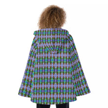 Load image into Gallery viewer, All-Over Print Women&#39;s Hooded Flared Coat
