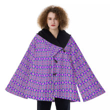 Load image into Gallery viewer, All-Over Print Women&#39;s Hooded Flared Coat
