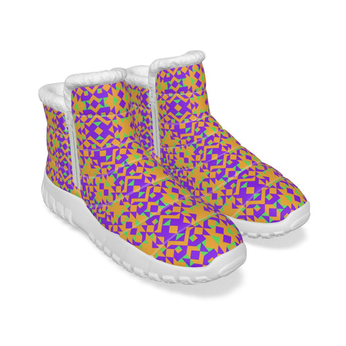 All-Over Print Women's Zip-up Snow Boots