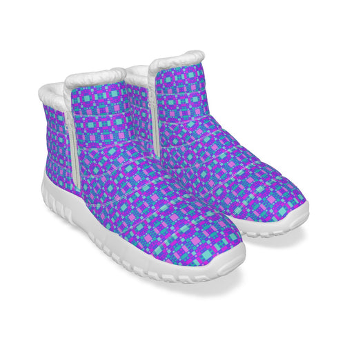 All-Over Print Women's Zip-up Snow Boots