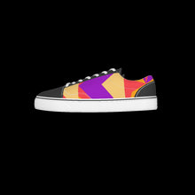 Load image into Gallery viewer, All-Over Print Kid&#39;s Leather stitching canvas shoes
