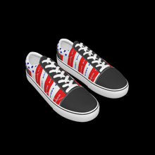 Load image into Gallery viewer, All-Over Print Kid&#39;s Leather stitching canvas shoes
