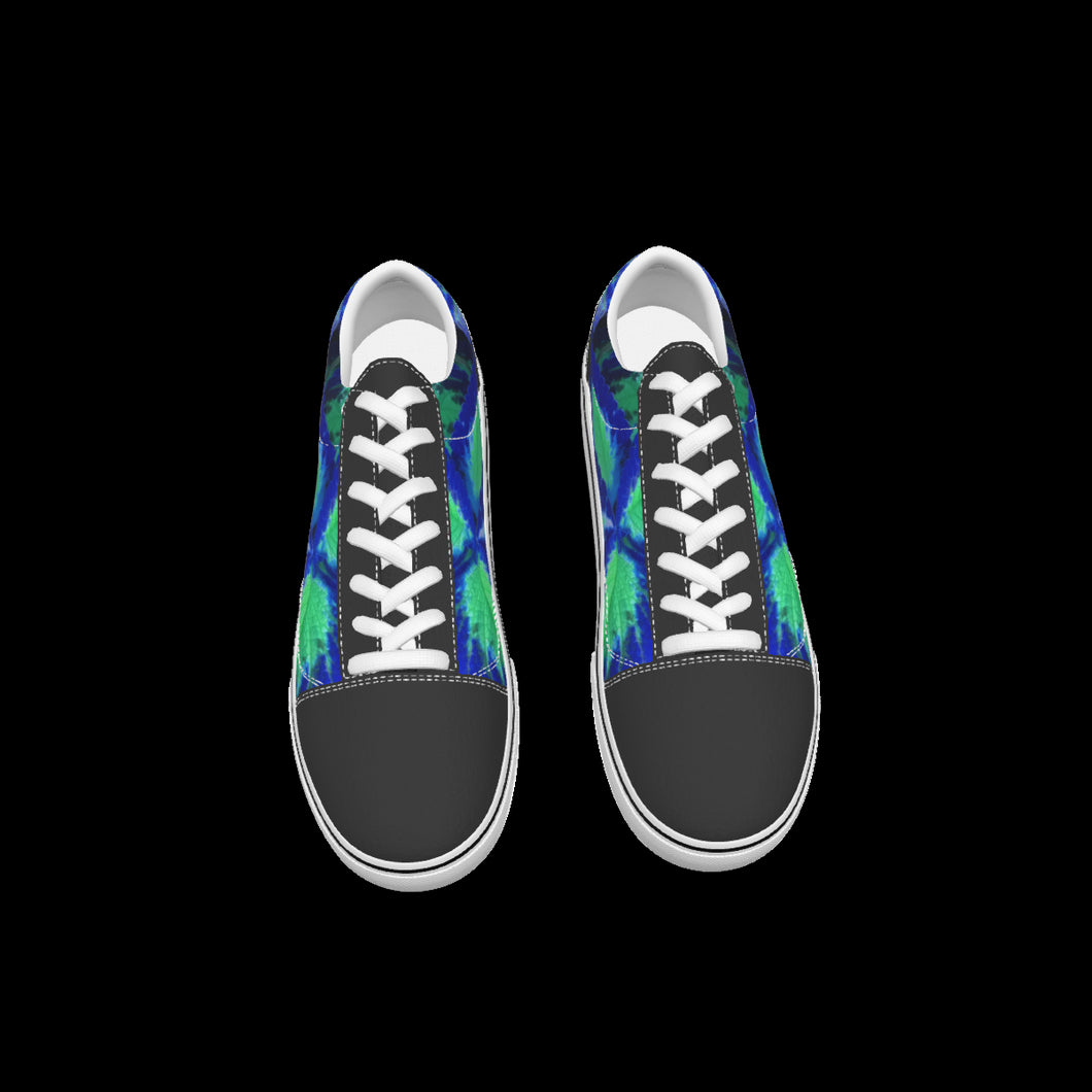 All-Over Print Kid's Leather stitching canvas shoes