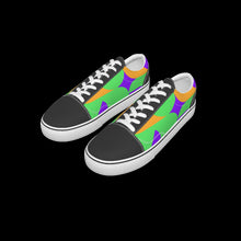 Load image into Gallery viewer, All-Over Print Kid&#39;s Leather stitching canvas shoes
