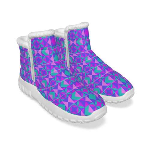 All-Over Print Women's Zip-up Snow Boots